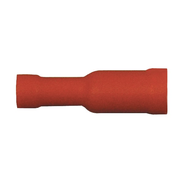 Quickcable Bullet Terminal, 0.180 in Stud Size, 18 AWG, 600 V, PVC Insulated, Red, 25 PK 160167-025 - main